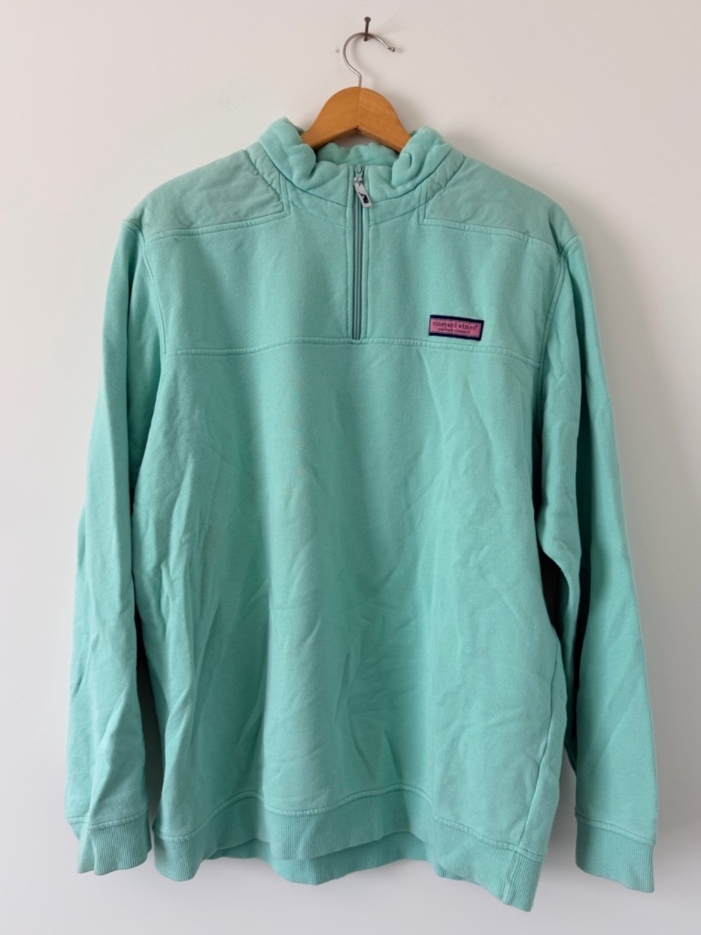 Vineyard Vines Mint Green Quarter Zip Pullover